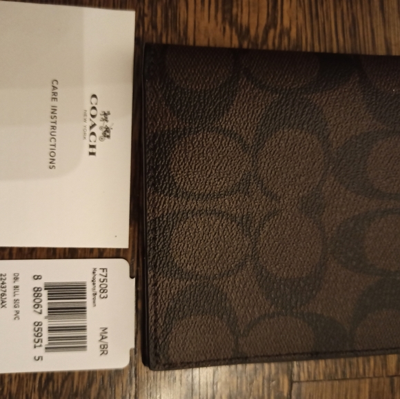 Coach billfold wallet in signature canvas - Picture 4 of 4